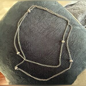 Vintage Silver Chain necklace with beads